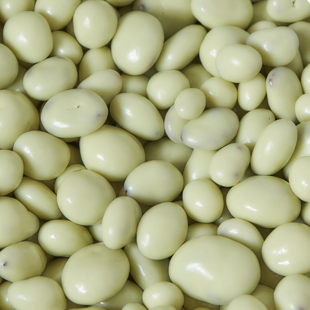 Arándano cubierto de chocolate blanco